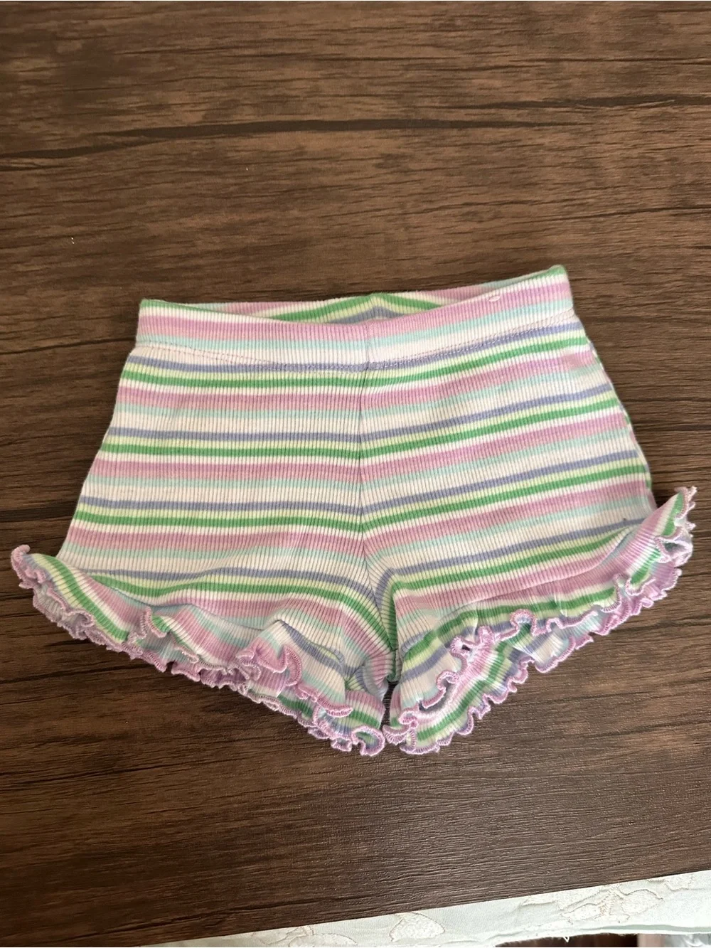 Girls' Garanimals Ruffle Elastic Waist Shorts 3-6M Set of 3